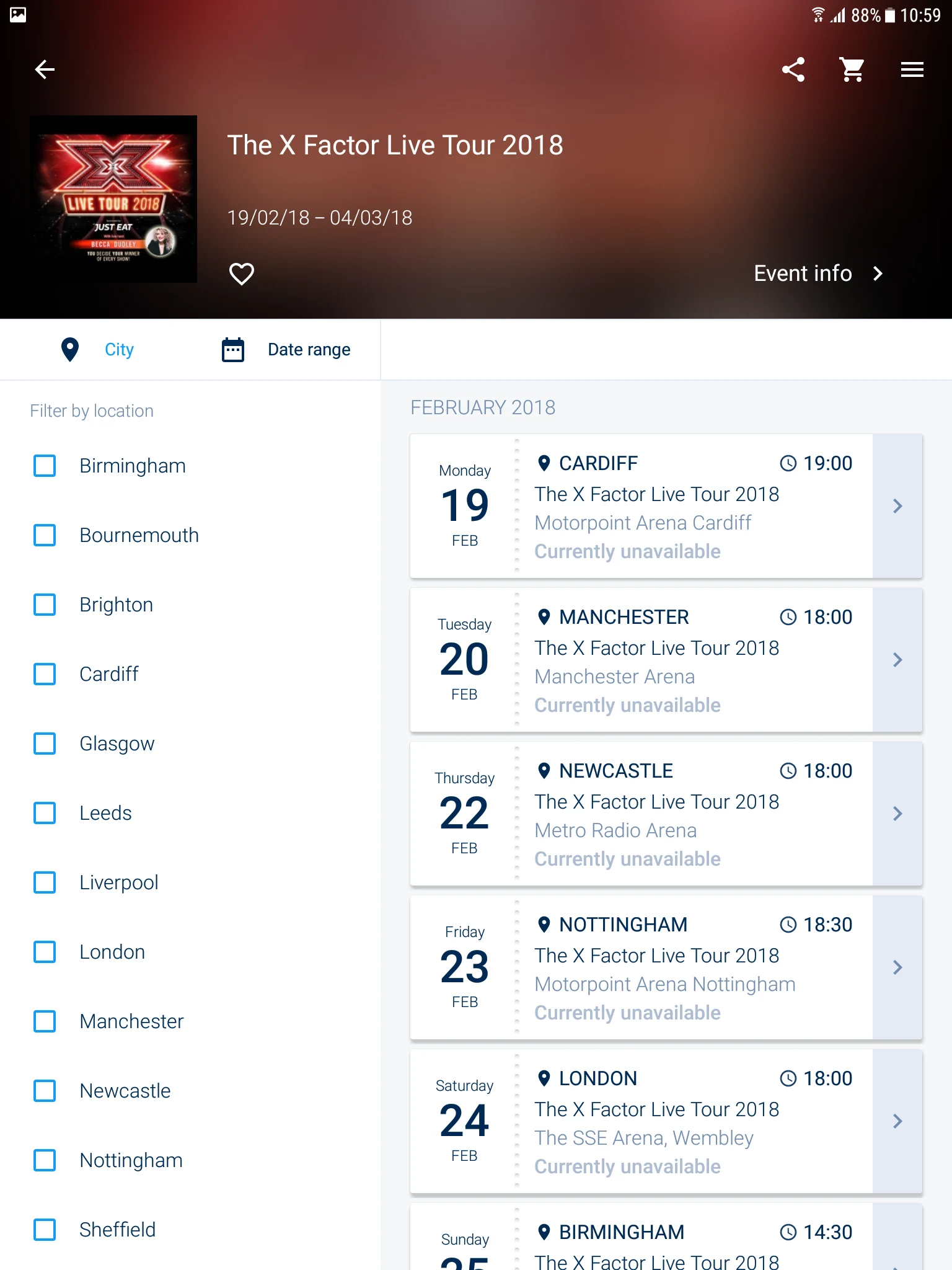 EVENTIM UK | Event Tickets screenshot